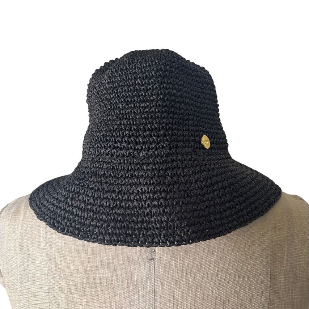 Gigi Pip Sal Crochet Bucket Hat in Black Medium Large Packable